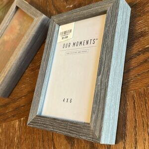 🍀3/$15 Wooden Picture Frame for 4”x6” photos rustic vibe grey